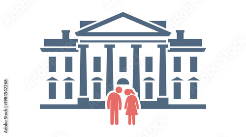 People Standing In Front Of The White House