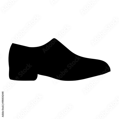 Black Silhouette of a Classic Oxford Shoe.