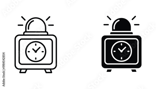 Alarm Clock Siren Icon Notification Alert Time Management