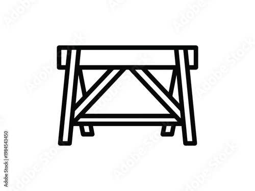 Military barricade defense barrier obstacle vector icon isolated on white background