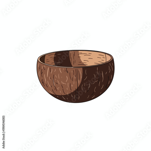 Stylized Wooden Bowl for Kitchenware or Decorative Uses