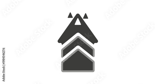 Abstract Geometric Graphic of an Upward Progression or Arrow with a Modern Design