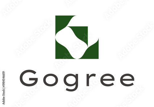 Modern Gogree Letter G Logo Design Abstract Green Geometric Icon