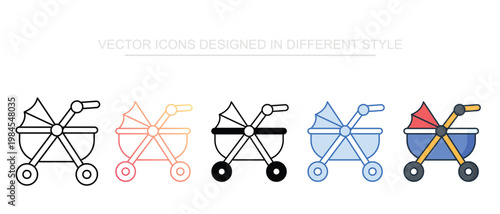 Strollers Icon Set