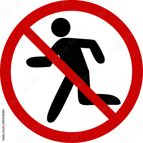 No Running Sign A Universal Symbol for Safety and Restricted Movement in Public Areas
