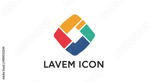 Free Download Geometric logo design featuring a colorful abstract shape, suitable for branding purposes - GFXLoad
