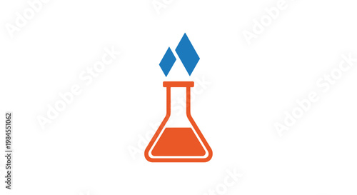 Abstract illustration of laboratory glassware, suitable for scientific or research themes