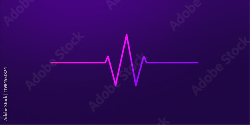 Heartbeat cardiogram on medical monitor forming a pulse wave line in a healthcare hospital illustration for cardiology life rate test