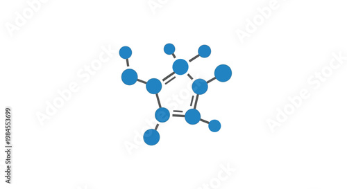Abstract molecular structure illustration representing scientific chemical compounds and processes