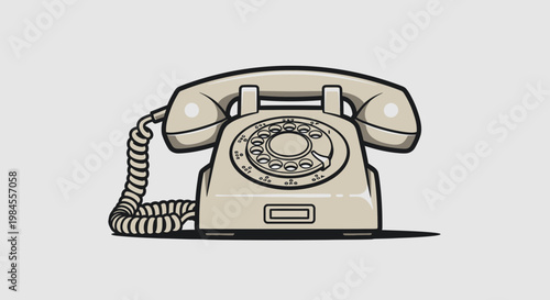 vintage rotary phone illustration