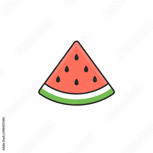 Watermelon Slice Line Icon for Fruit