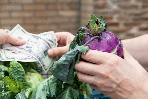 Selling vegetables for cash