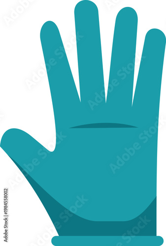 Blue medical glove offering protection and hygiene for hands in health settings