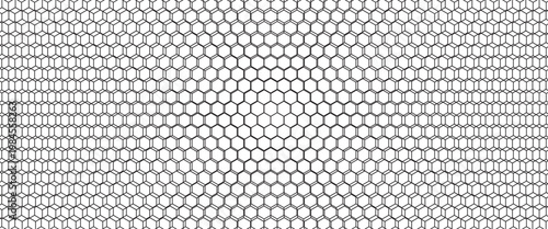 Honeycomb pattern with hexagon mesh. honeycomb seamless pattern, Hexagon Grid tech pattern. vector illustration. eps10