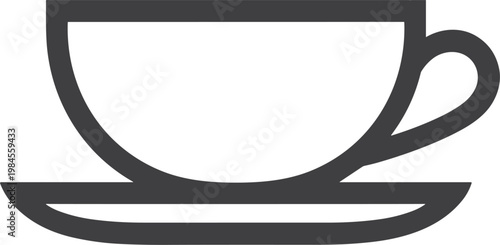 Hot coffee cup icon vector