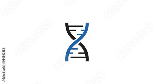 DNA double helix icon representing genetics and scientific innovation, a vector graphic