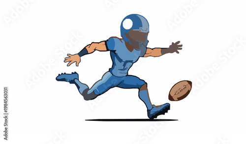 Dynamic football player caricature vector soccer action character sports illustration design