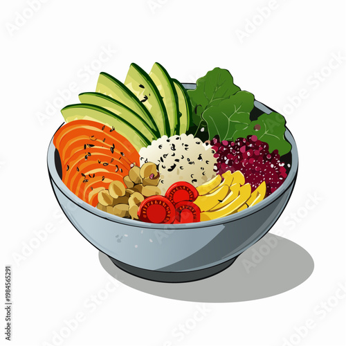 Gesunde Buddha Bowl zum Mittagessen