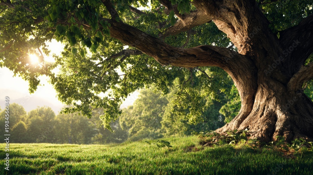 Fototapeta premium Savor the serenity of natural landscapes on a splendid earth day. High resolution. Enhanced earth day: subtle changes bring freshness to nature's scene. Advertising photo. Branding asset.