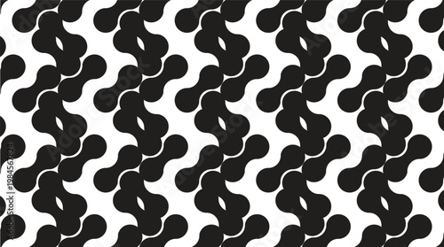 interlocking shape pattern design. geometric metaball pattern in a modern, minimalistic style. a dynamic pattern of interlocking rounded elements. seamless repeating pattern of black diamond shaped
