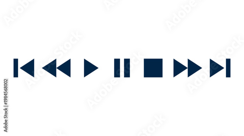 Collection of media control buttons.