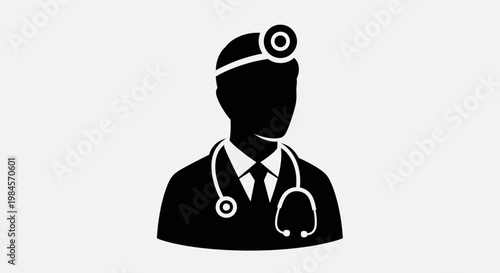 Medical professional icon depicting a doctor with stethoscope, suitable for healthcare concepts