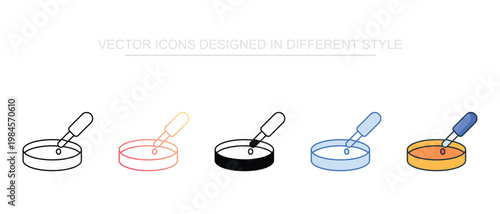 Petri Dish Icon Set