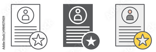 Best proposal line icon, job and recruiting, resume sign, vector graphics, a linear pattern on a white background.