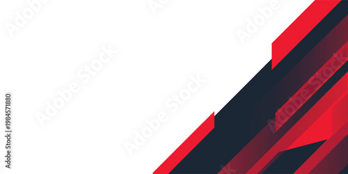 Abstract Red Geometric Background With Diagonal Dark Blue Stripes For Modern Corporate Design
