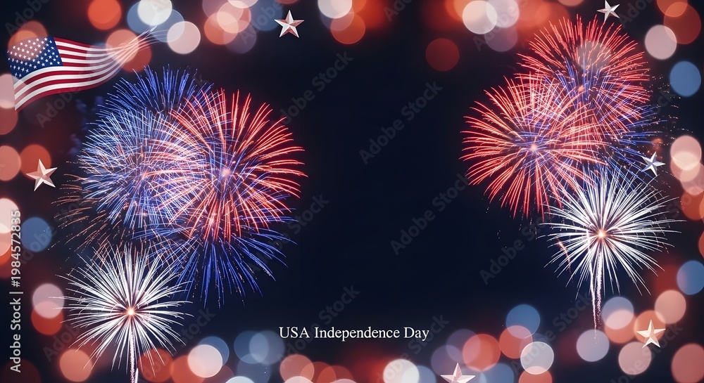 Fototapeta premium Spectacular independence day usa fireworks display a patriotic celebration of freedom