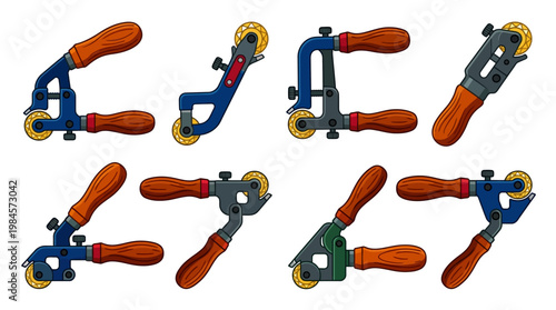 Embroidery scissors with wooden handles come in various designs and colors for sewing