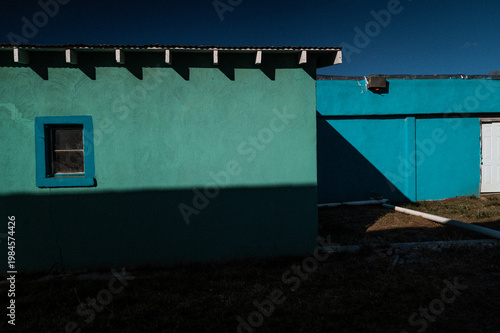 Turquoise walls in New Mexico