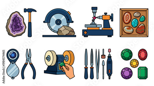 Jewelry making tools and gemstones for crafting and design