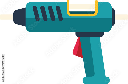 Glue gun creating adhesive bond for crafting and repair projects
