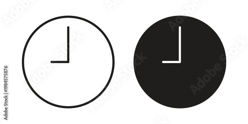 Clock icon graphic vectors for website design