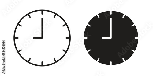 Clock icon graphic vectors for website design