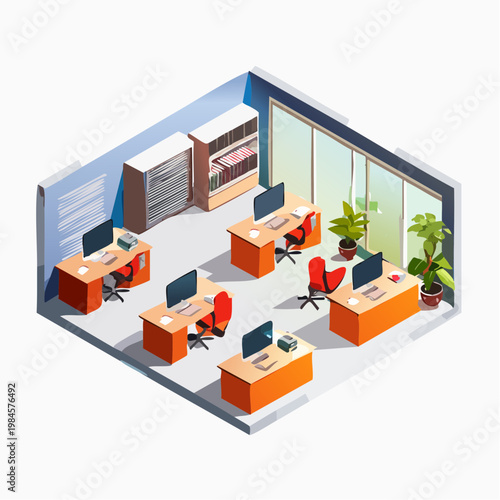 interior of office in building