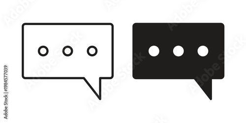 Comment icon graphic vectors for website design