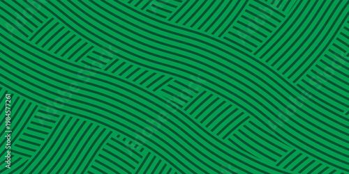 farm green banner, organic abstract background with fields. wavy green lines, natural organic products. ecology background. striped farmer green Pattern