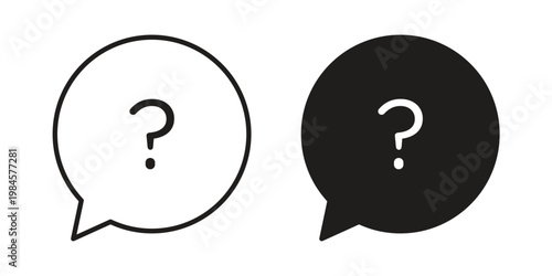 Comment question icon graphic vectors for website design