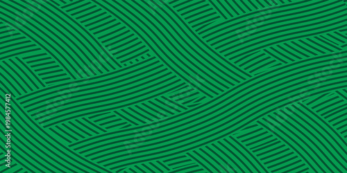 farm green banner, organic abstract background with fields. wavy green lines, natural organic products. ecology background. striped farmer green Pattern