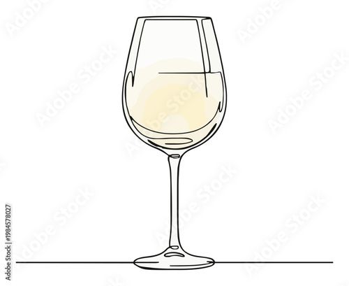 Crystal Wine Glass with Warm Light Vector Illustration. Generative AI