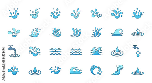 Water Droplet Icons.