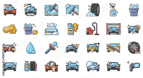 Car Wash and Cleaning Tools.