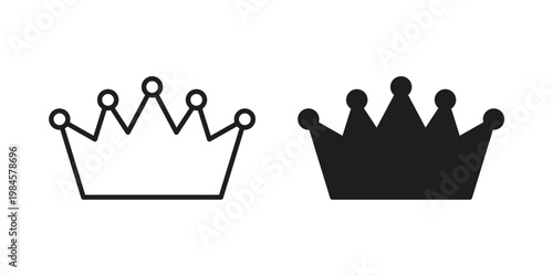 Crown icon graphic vectors for website design