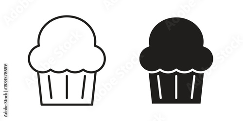 Cupcake icon graphic vectors for website design