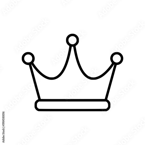 Minimal crown icon representing leadership and success. Clean flat SVG design ideal for premium status, VIP labels, achievements, and ranking systems in modern UI.