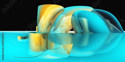 Environment map. HDRI map. Equirectangular projection. Spherical panorama. Abstract background, Abstract cubes background, multicub background, square abstraction