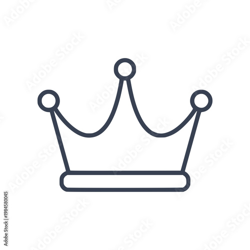 Minimal crown icon representing leadership and success. Clean flat SVG design ideal for premium status, VIP labels, achievements, and ranking systems in modern UI.