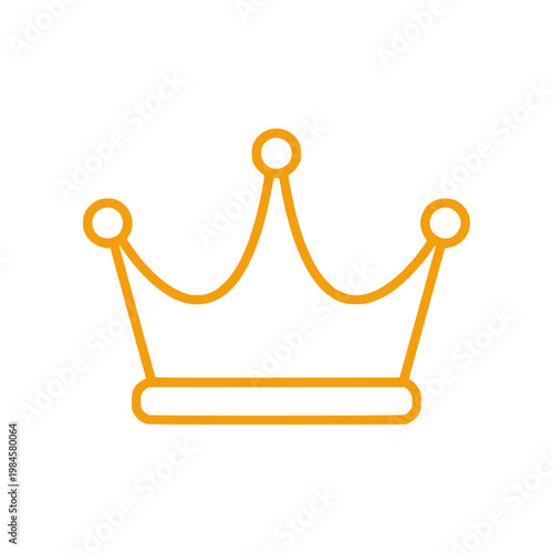 Minimal crown icon representing leadership and success. Clean flat SVG design ideal for premium status, VIP labels, achievements, and ranking systems in modern UI.